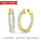 Lab grown diamond earring