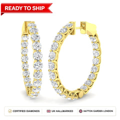 Lab grown diamond earring