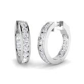 Hoop Earrings - Luspy 2ct Gold Diamond Luxury Elegance
