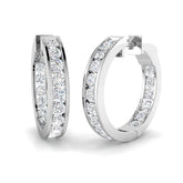 Hoop Earrings - Luvry 0.25ct Gold Diamond Luxury Elegance