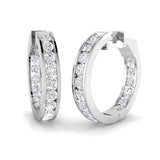 Hoop Earrings - Luvry 0.25ct Gold Diamond Luxury Elegance