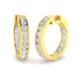 Hoop Earrings - Luvry 0.25ct Gold Diamond Luxury Elegance