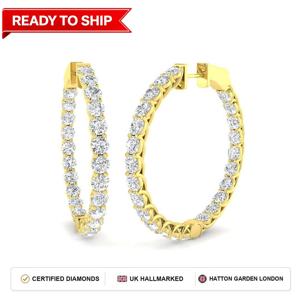 Lab grown diamond earring