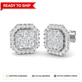 Lab grown diamond earring