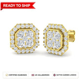 Lab grown diamond earring