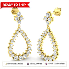 Lab grown diamond earring