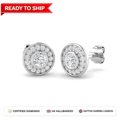 Lab grown diamond earring
