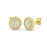 0.52ct Lab Diamond Round Cut Stud Earrings in 9K Yellow Gold