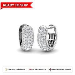Lab grown diamond earring
