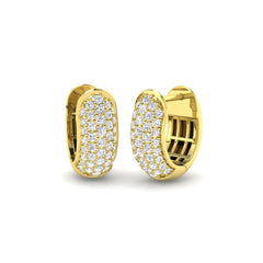 0.6 Carat D-E/VS Lab Grown Diamond Hoops Earring 9k Yellow Gold Ready To Ship
