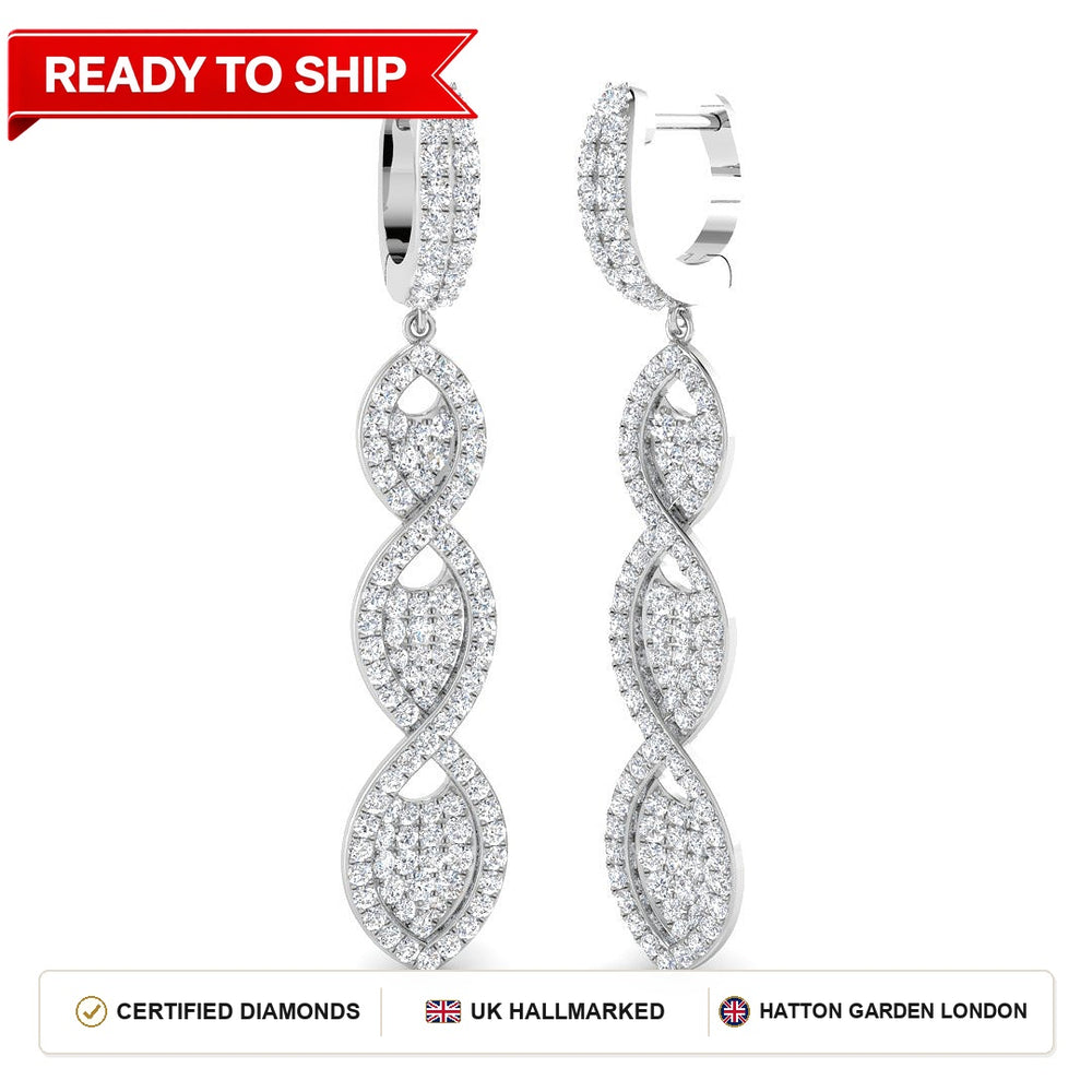 Lab grown diamond earring