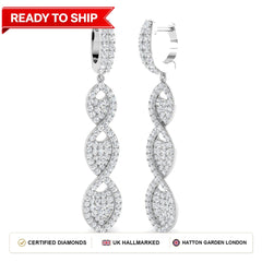 Lab grown diamond earring
