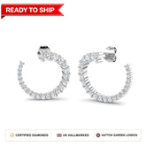 Lab grown diamond earring