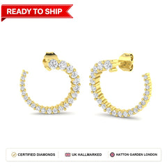 Lab grown diamond earring