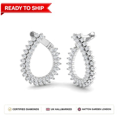 Lab grown diamond earring