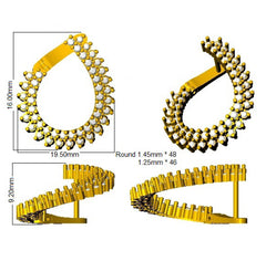 1 Carat D-E/VS Lab Grown Diamond Hoops Earring 9k Yellow Gold Ready To Ship