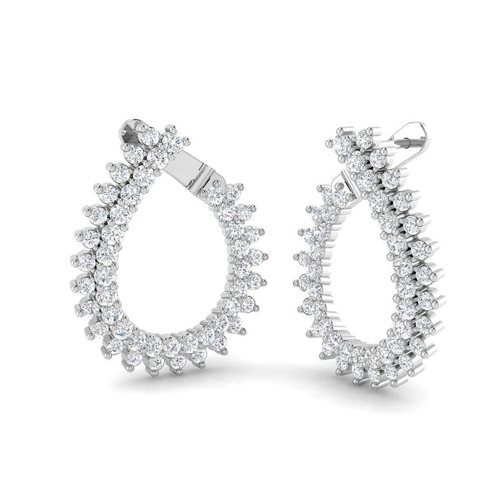 2.02ct Lab Diamond Round Cut Stud Earrings in 9K White Gold