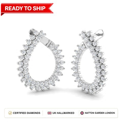 Lab grown diamond earring