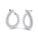 2.02ct Lab Diamond Round Cut Stud Earrings in 9K White Gold