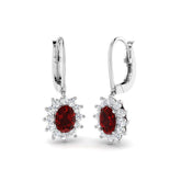 Lutby 4ct Ruby Gold Diamond Earrings - Luxury Gemstone Jewelry