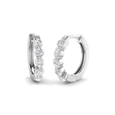 9ct White Gold 0.58ct Lab Grown Diamond Hoop Earrings