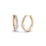 Hoop Earrings - Lutmy Luxury 0.2ct to 0.5ct Gold Diamond