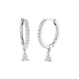 Luvmy Gold Drop & Trilogy Diamond Earrings - 0.33ct Luxury Jewelry