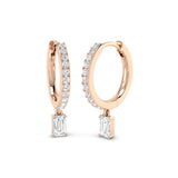 Lutvy 0.5ct Gold Drop & Trilogy Diamond Earrings - Elegant Luxury Jewelry