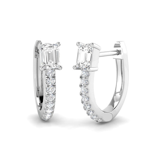Hoop Earrings - Lutwy Gold 0.5ct Luxury Diamond For Women