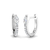 Hoop Earrings - Luvny Exquisite 0.33ct to 0.5ct Gold Diamond