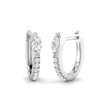Hoop Earrings - Luvny Exquisite 0.33ct to 0.5ct Gold Diamond