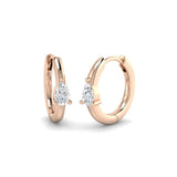 Hoop Earrings - Luvby 0.25ct Gold Diamond Luxury Elegance