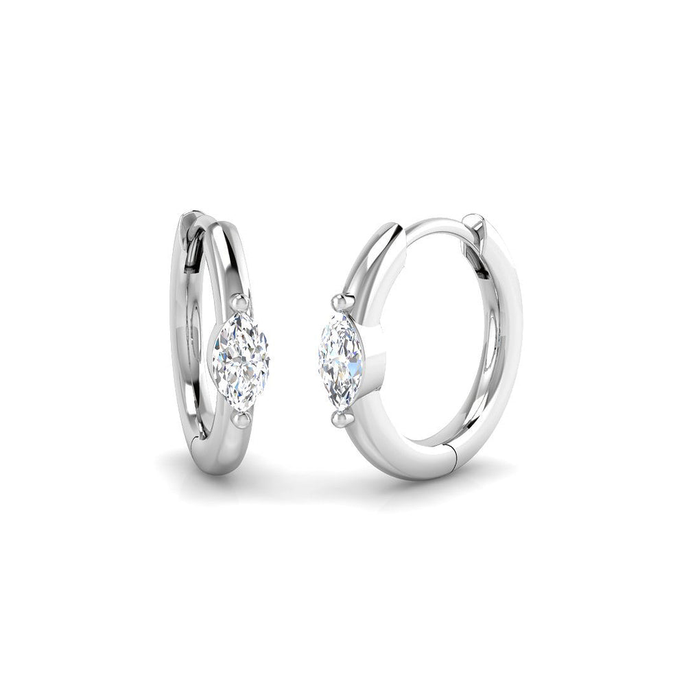 Hoop Earrings - Luvgy 0.25ct Luxury Gold Diamond Elegant