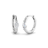 Hoop Earrings - Luvgy 0.25ct Luxury Gold Diamond Elegant