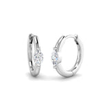Hoop Earrings - Luvgy 0.25ct Luxury Gold Diamond Elegant