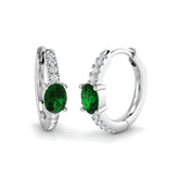 "Lutyy Emerald Gold Diamond Earrings - Elegant Luxury 0.5ct to 1.75ct"