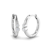 Hoop Earrings - Luvoy Elegant Luxury 0.5ct Gold Diamond