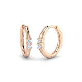 Hoop Earrings - Luvhy Elegant 0.1ct Gold Diamond Luxury
