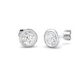 1.49ct Lab Diamond Round Cut Stud Earrings in 18K White Gold