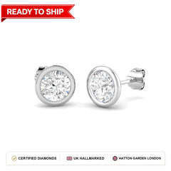 Lab grown diamond earring