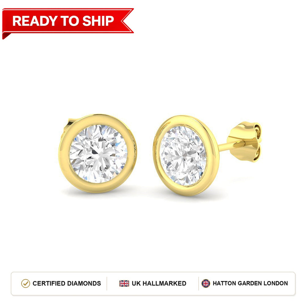 Lab grown diamond earring