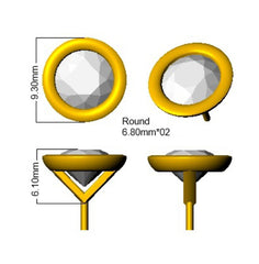 2.4 Carat D-E/VS Lab Grown Diamond Stud Earring 18k Yellow Gold Ready To Ship
