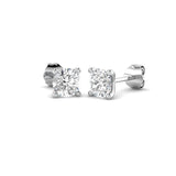 1.19ct Lab Diamond Round Cut Stud Earrings in 18K White Gold