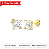 Lab grown diamond earring