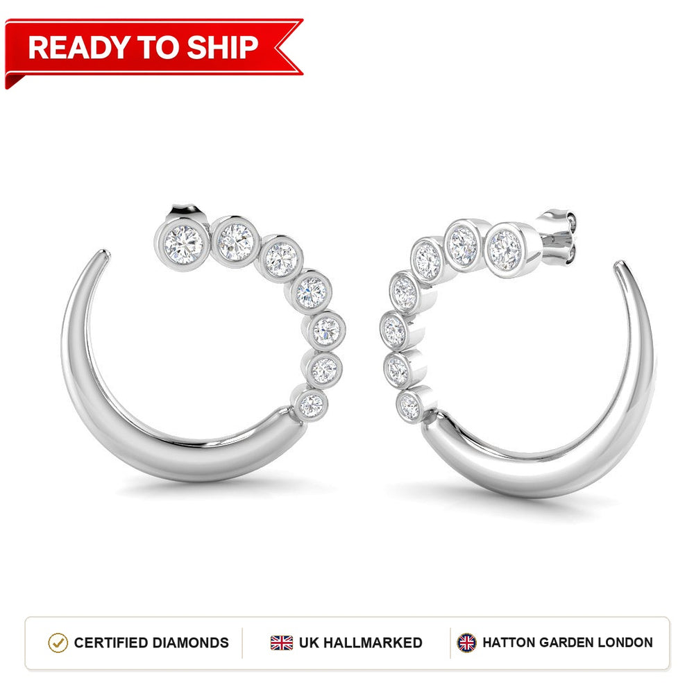 Lab grown diamond earring