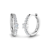 Hoop Earrings - Luxby 0.25ct Gold Elegant Diamond Accents