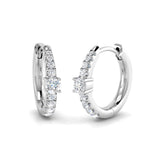 Hoop Earrings - Luxby 0.25ct Gold Elegant Diamond Accents