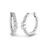 Hoop Earrings - Luyoy Luxury 0.2ct Gold Diamond Elegant