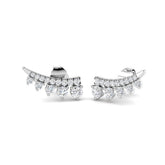 Elegant Luvyy Gold Diamond Crawler Earrings – 0.5ct Luxury Jewelry
