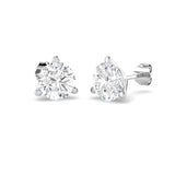 Stud Earrings with Lab Grown Round Cut Diamond